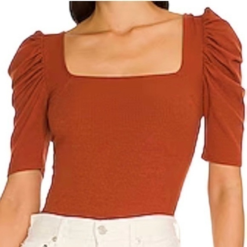 Free People Night Lily Top Square Neck in Sienna